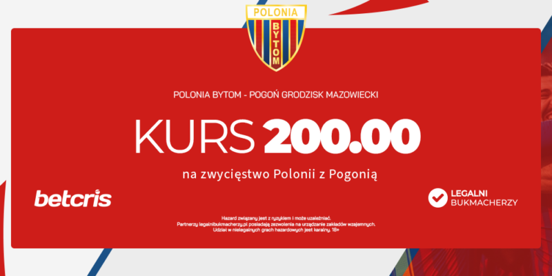 Akcja specjalna serwisu LegalniBukmacherzy.pl – kurs 200.00 na zwycięstwo Polonii w meczu z Pogonią!